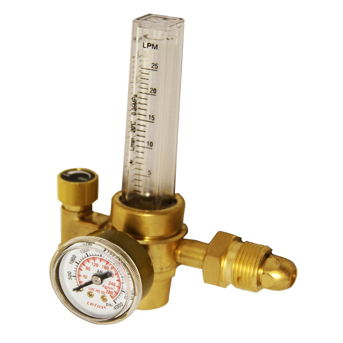 LOTOS AR03 Argon CO2 Flow Meter Welding Gas Gauge Regulator for MIG140, MIG175, TIG200, TIG200ACDCP, BRWON CT520D, BROWN LTPDC2000D - LOTOS Plasma Cutters & Welders