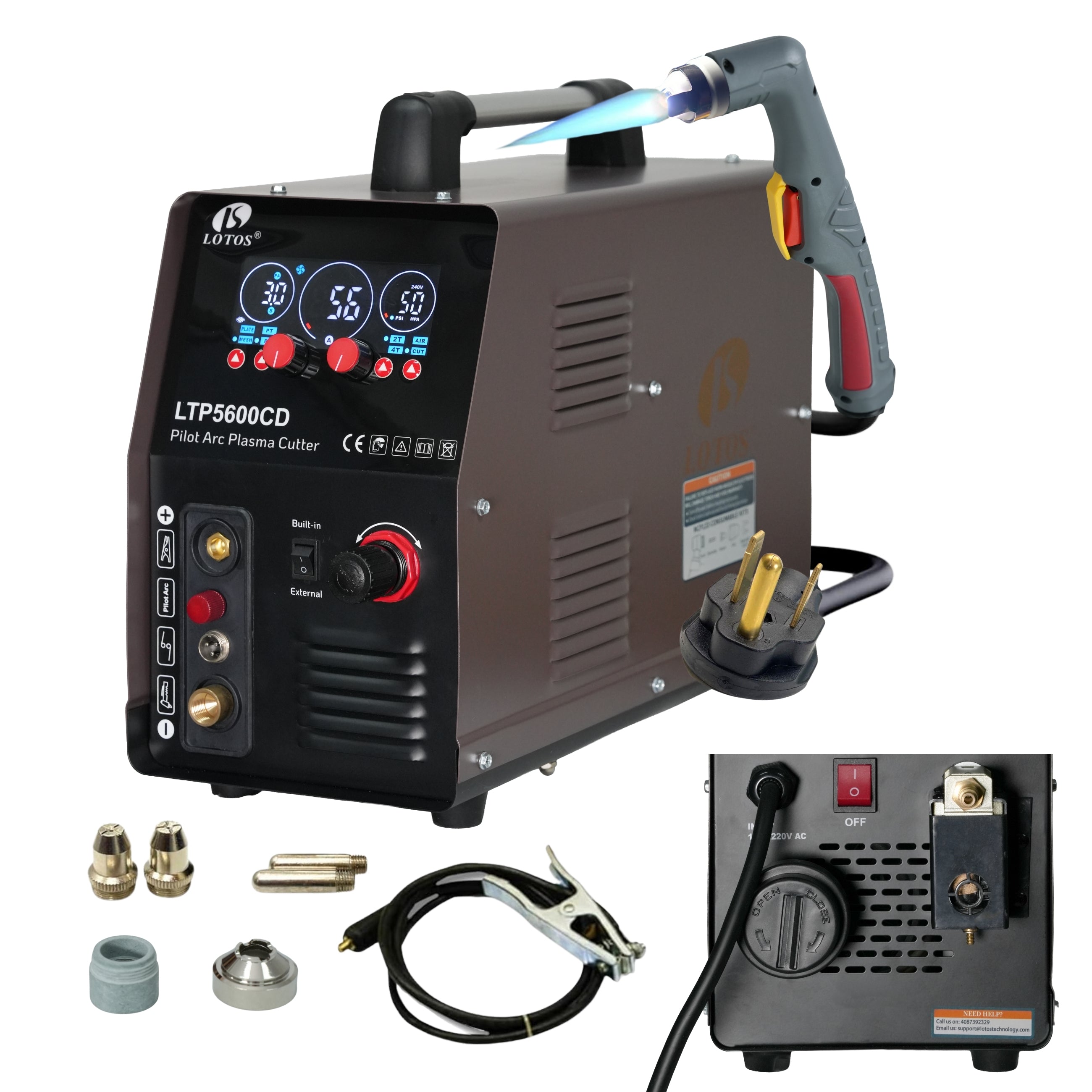 LTP5600CD Plasma Cutter with Built-In Air Compressor – LOTOS