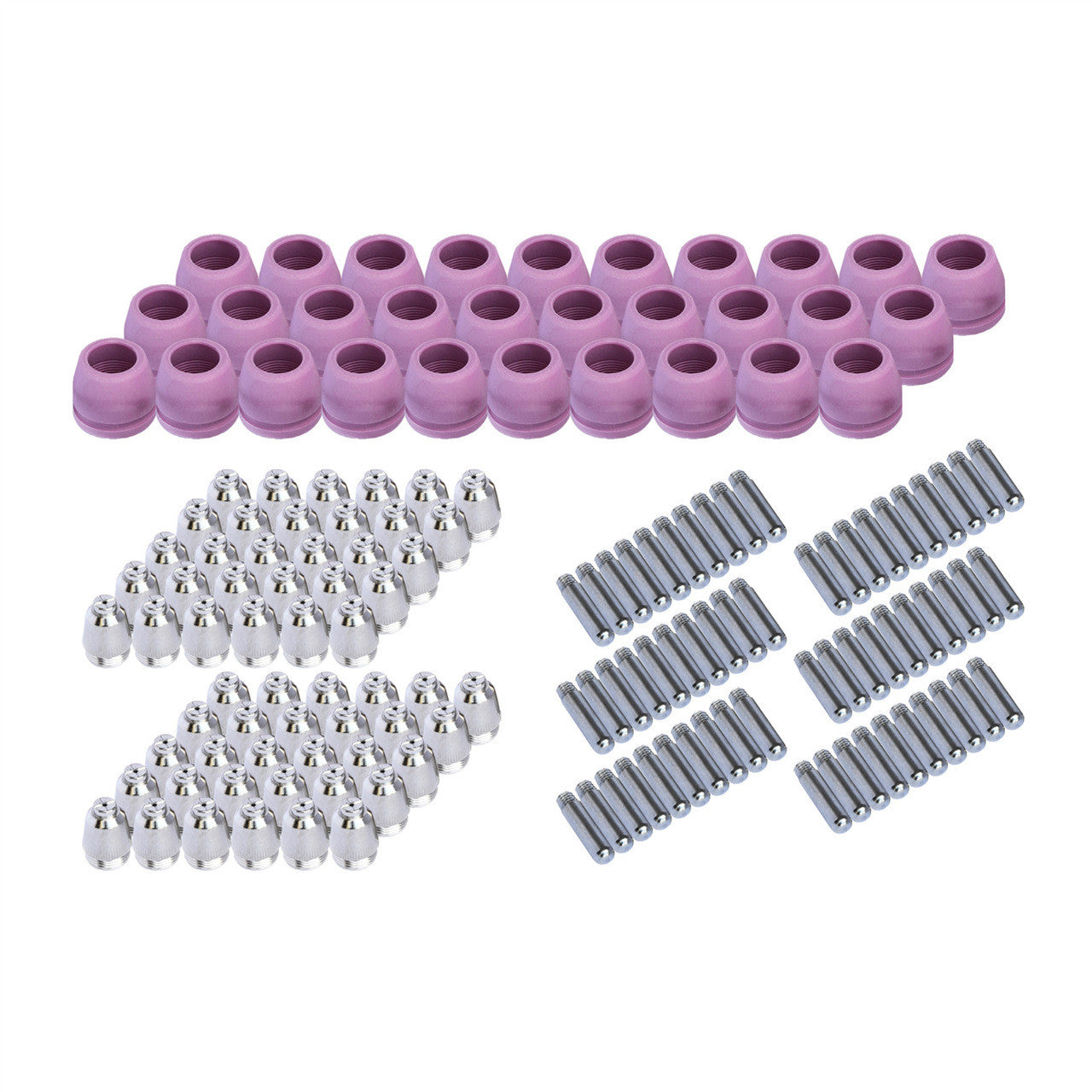 LOTOS PCON150 150PC CONSUMABLES NOZZLE ELECTRODE CUP AND RING for RED LTP5000D, BLUE LTP6000, RED LTPDC2000D - LOTOS Plasma Cutters & Welders