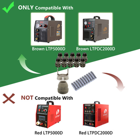LOTOS PCS33 PLASMA CUTTER CONSUMABLES SETS FOR BROWN COLOR LTP5000D AND BROWN COLOR LTPDC2000D (33) - LOTOS Plasma Cutters & Welders
