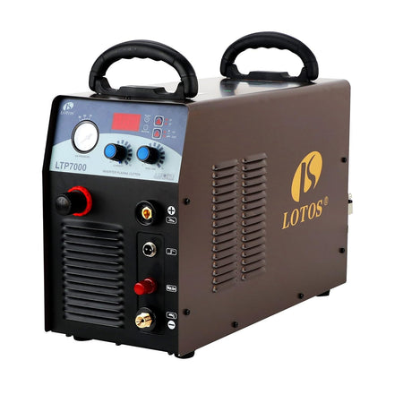 LOTOS LTP7000 70Amp Non-Touch Pilot Arc Plasma Cutter, Brown, 7/8" Inch Clean Cut - LOTOS Plasma Cutters & Welders