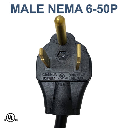 Lotos PT05 NEMA 6-50P Male to Locking L6-30R Female, 30A-50A, 250V, Adapter Cord, 16 inch - LOTOS Plasma Cutters & Welders