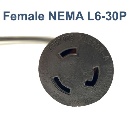Lotos PT05 NEMA 6-50P Male to Locking L6-30R Female, 30A-50A, 250V, Adapter Cord, 16 inch - LOTOS Plasma Cutters & Welders